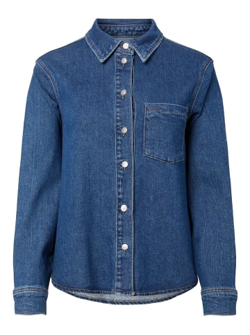 Pieces Jeanshemd in Medium Blue Denim