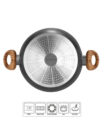 Stoneline Servierpfanne in 28 cm | Braun (Griff)