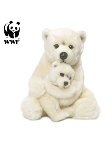 WWF Plüschtier - Eisbärmutter mit Baby (28cm) in weiß
