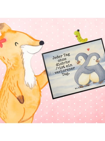 Mr. & Mrs. Panda Schreibunterlage Pinguine Kuscheln Design mit S... in Weiß