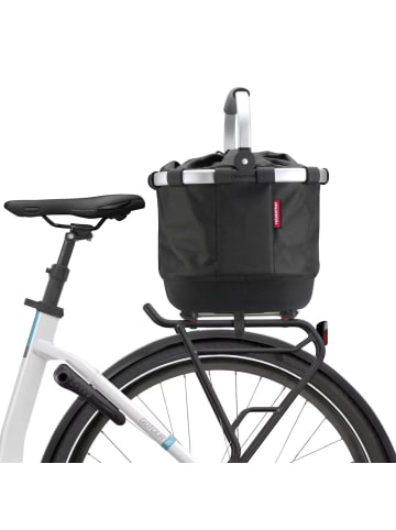 KLICKfix reisenthel Carrybag GT 24 - Gepäckträgerkorb (UniKlip 2) (twist sky rose) in schwarz