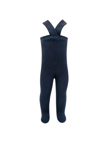 ewers Strumpfhose Rippe mit Trägern in navy