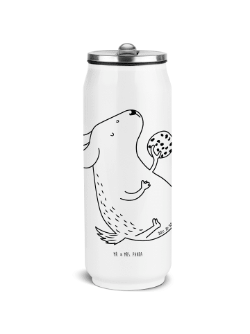 Mr. & Mrs. Panda Thermoflasche Hund Keks ohne Spruch in Weiß