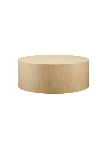 SalesFever Couchtisch Ø 80 cm rund aus MDF mit Eichenholzfurnier in Natur