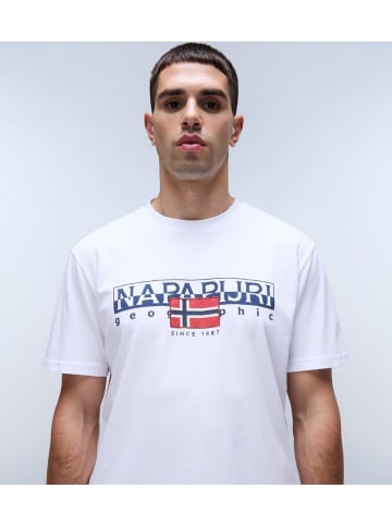 Napapijri T-Shirt "S-Aylmer" in Weiß