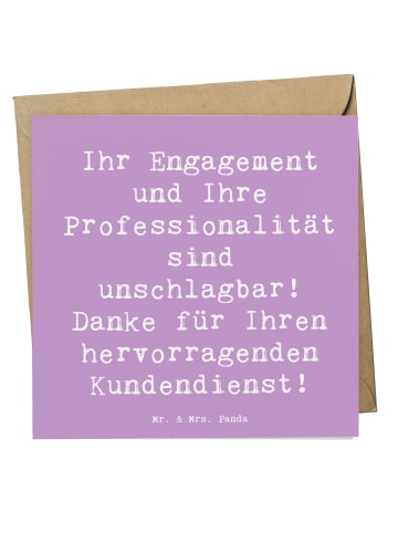 Mr. & Mrs. Panda Grußkarte Spruch Kundendienstmitarbeiter Held m... in Lavendeltraum