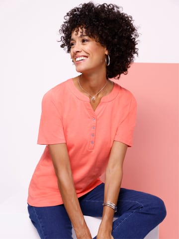 Sieh an! Kurzarm-Shirt in koralle