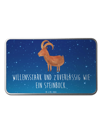 Mr. & Mrs. Panda Teedose Sternzeichen Steinbock mit Spruch in Sternenhimmel Blau
