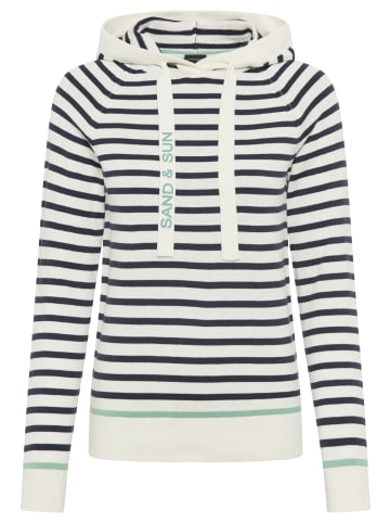 Laura Scott Kapuzenpullover in marine weiß gestreift