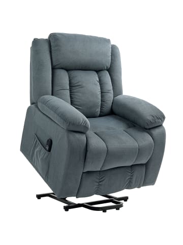 HOMCOM Fernsehsessel mit Aufstehhilfe-92B x 94T x 105H cm-Grau