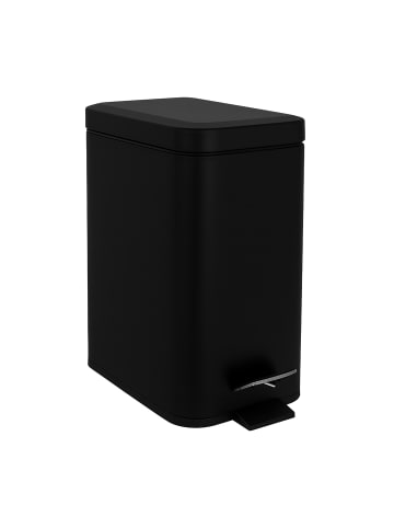 relaxdays Mülleimer Bad in Schwarz - 5 l