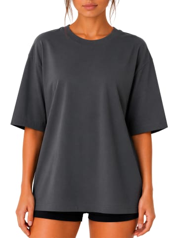 Reichstadt Damen Oversized T-Shirt in Dark Grey