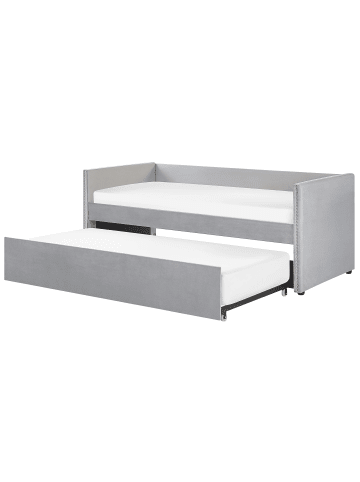 Beliani Tagesbett TROYES in Grau - (W) 99 x (H) 84 x (L) 213 cm