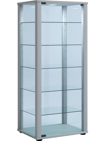 VCM  Holz Glas Vitrine Sammelvitrine Kavisa L in Silber