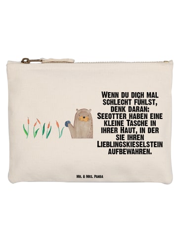 Mr. & Mrs. Panda Federmappe Otter Stein mit Spruch in Weiß