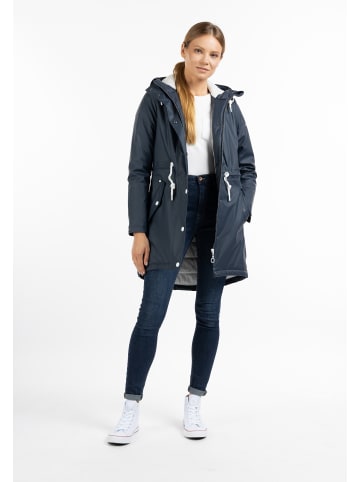 DreiMaster Damen Wattierter Regenmantel in Marine