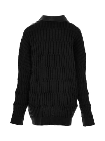 NAEMI Damen Strickjacke in dunkelschwarz