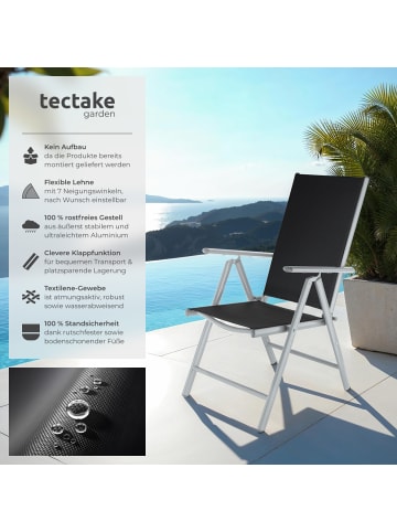 tectake Balkonstuhl, klappbar, Textilene-Gewebe, 67 x 56 x 105 cm