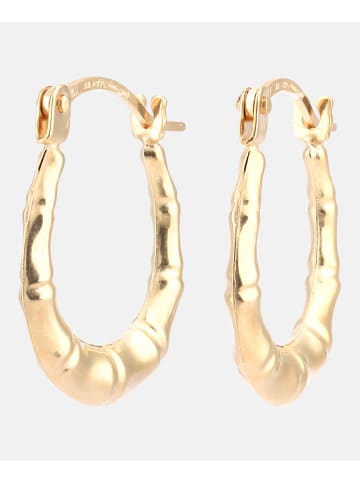 Diamant L'éternel Creolen aus 375 Gelbgold