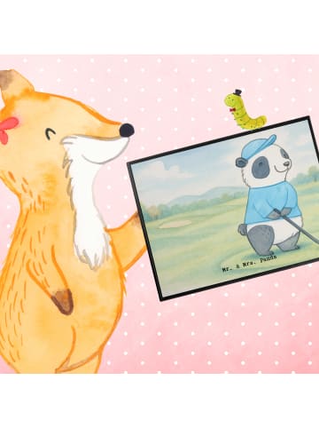 Mr. & Mrs. Panda schreibtischunterlage Panda Golfen Design ohne ... in Weiß