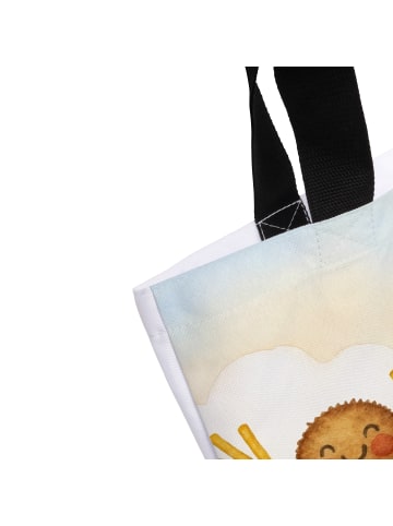 Mr. & Mrs. Panda Tote Bag Spinne Agathe Pommes Design mit Spruch in Weiß