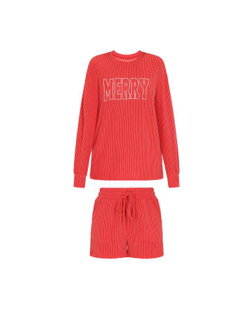 Swirly Women Sleepwear in Cherry Red