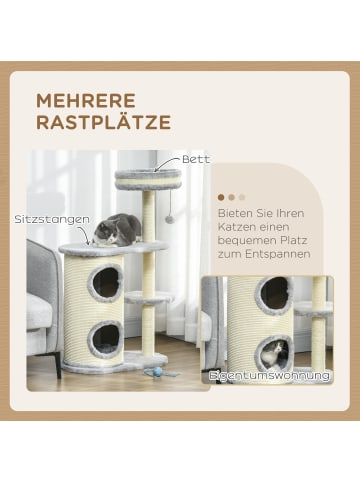 Pawhut Kratzbaum Grau 59L x 35B x 100H cm