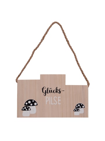 UNUS UNUS Flaschenhalter Glückspilze Holz Bambus 3 Flaschen Geeschenkidee in Natur
