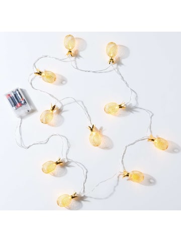Butlers LED-Lichterkette MIAMI Ananas in Gold