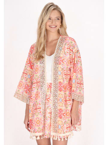 IZIA Damen Kimono in Rosa Mehrfarbig