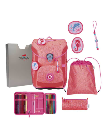 DerDieDas DerDieDas ErgoFlex Easy Superflash Coral Reef Schulranzenset 5-teilig