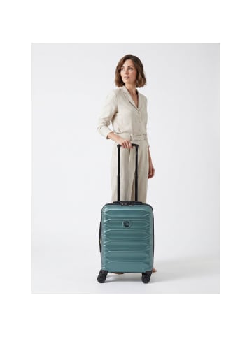 Delsey Meteor 4 Rollen Kabinentrolley 55 cm mit Dehnfalte petrol