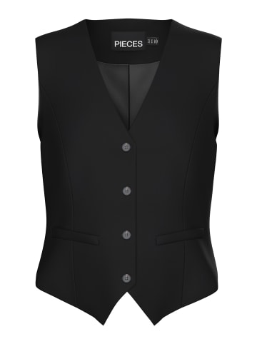 Pieces Weste in Black