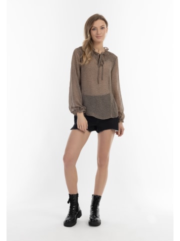 DreiMaster Damen Bluse in Oliv Wollweiss