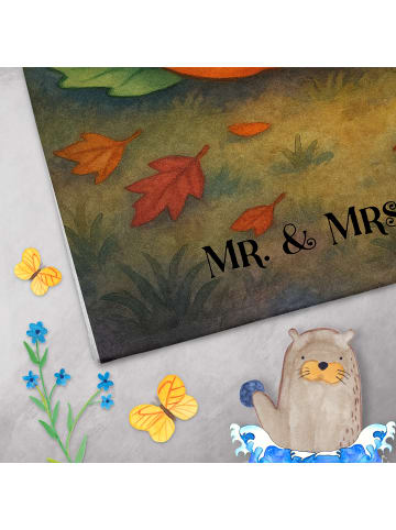 Mr. & Mrs. Panda Gästehandtücher Schwarze Katze Design ohne Spruch in Weiß