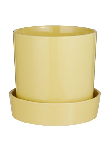 Butlers Blumentopf CIRCUS mit Teller in Gelb