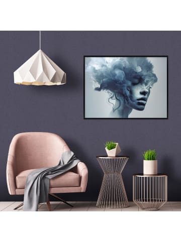WALLARENA Bild mit Rahmen Frau in Blau