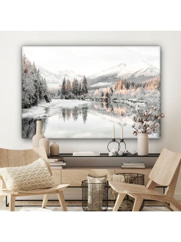 MuchoWow Leinwand bilder Gefrorener Fluss (BxH)