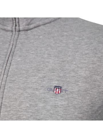 Gant Sweatjacke Reg Shield Full Zip in grau