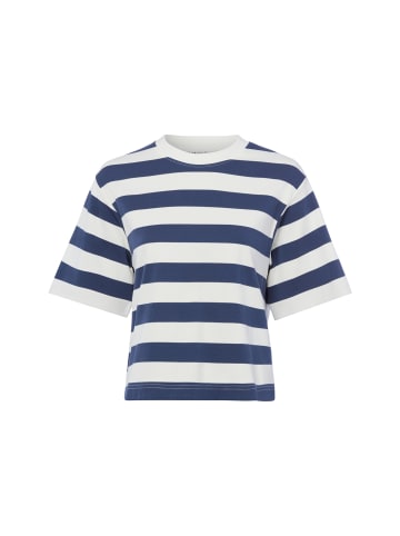 Marie Lund T-Shirt in indigo ecru - 0010