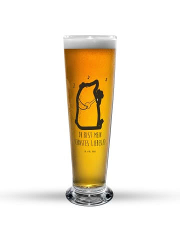 Mr. & Mrs. Panda Weizenbierglas Bär Lied mit Spruch in Transparent