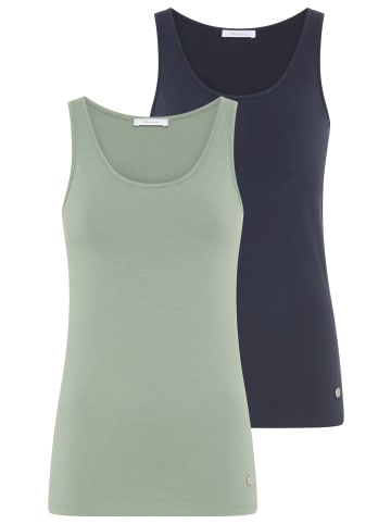 Tamaris Tanktop in navy / salbei