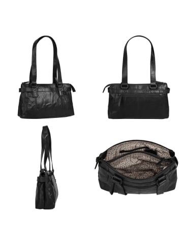 SPIKES & SPARROW Handtasche in schwarz