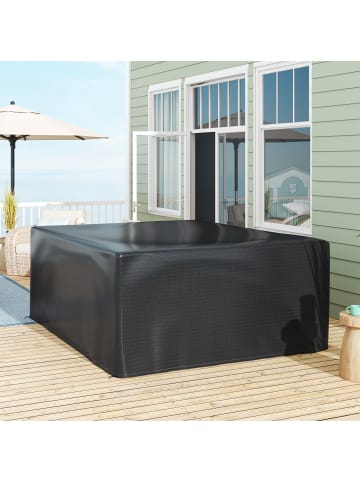 Outsunny Gartenmöbel Abdeckung,235L x 190B x 90H cm,Schwarz