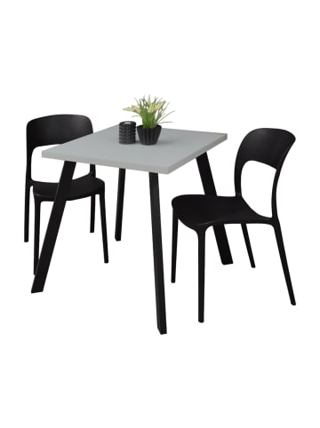 58 aufm Kessel BARTISCH Eirene 70x70x75 schwarz matt/aqua matt lack
