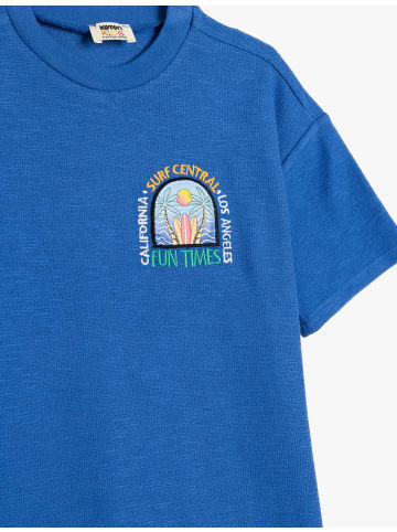 KOTON TSHIRT SS in Saks Blau