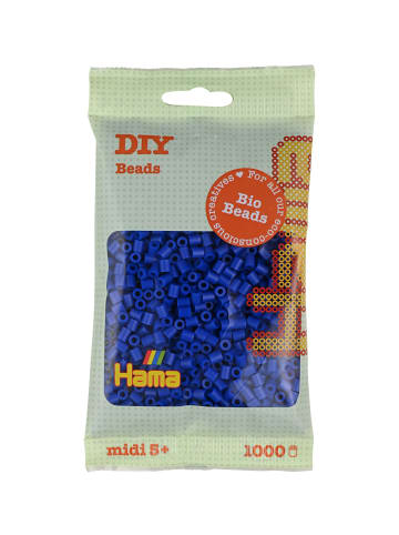 Hama Beutel mit 1000 Bio Midi-Bügelperlen blau - ab 5 Jahren