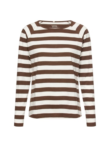 Camel Active Langarmshirt aus reiner Baumwolle in Braun