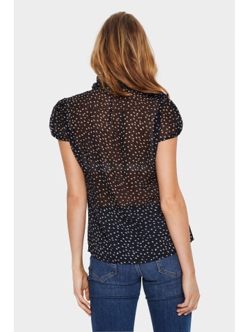 SAINT TROPEZ Kurzarm-Bluse LiljaSZ Slim fit in Night Sky Dot