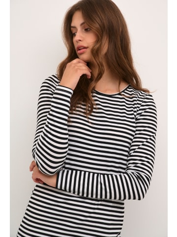 Kaffe Kleid KAbenedikte Slim fit in Black/Chalk Stripe